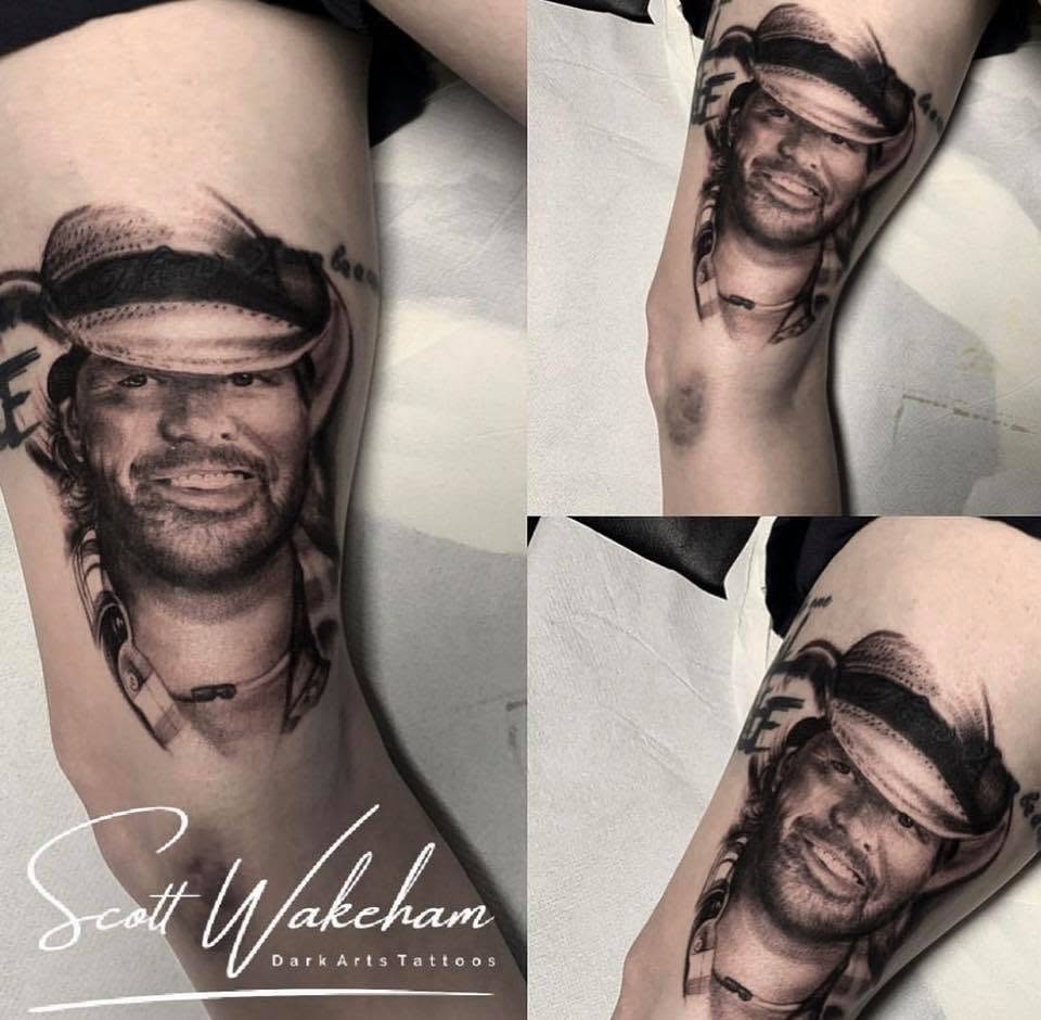 Black and grey realism tattoo by Scott Wakeham