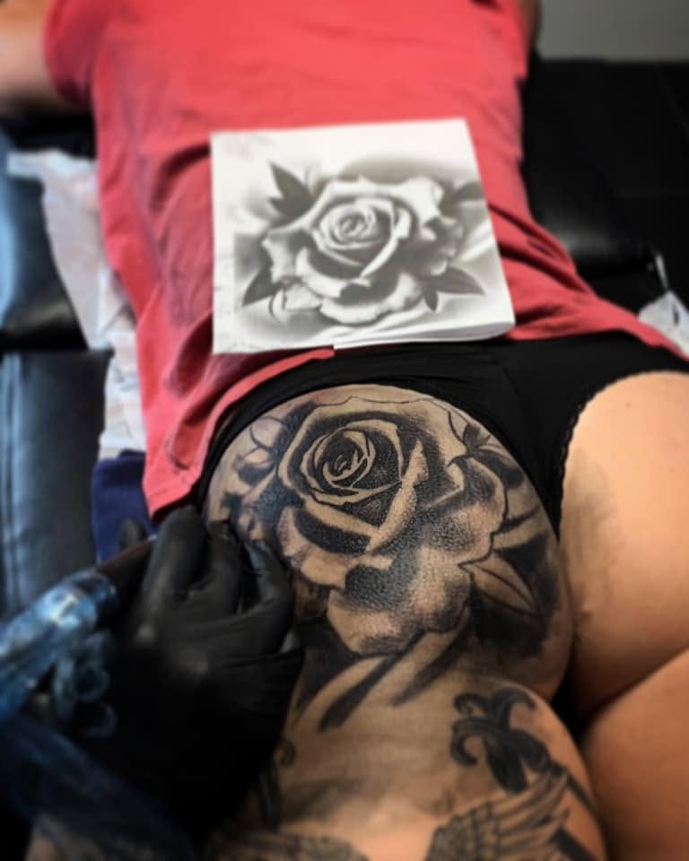 Blackwork tattoo by Scott Wakeham